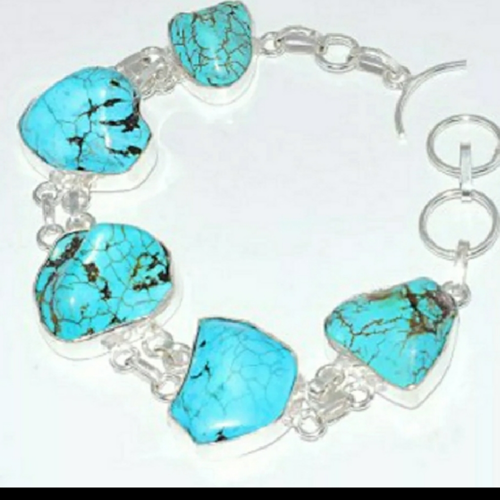 FINAL PRICE DROP! Chunky Turquoise Colored bracelet